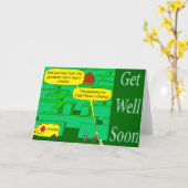 Grappig als een hartaanval cartoon in doolhof kaart (Gele Bloem)