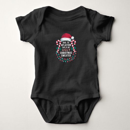 Grappig als gevolg van de inflatie Ugly KerstSweat Romper (Voorkant)