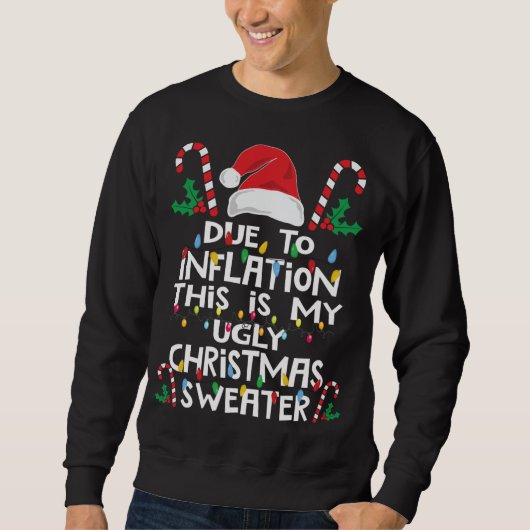 Grappig als gevolg van de inflatie Ugly KerstSweat Trui (Voorkant)