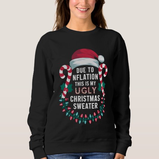 Grappig als gevolg van de inflatie Ugly KerstSweat Trui (Voorkant)