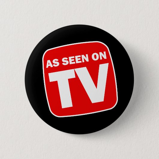 Grappig als gezien op tv-Button Ronde Button 5,7 Cm (Voorkant)