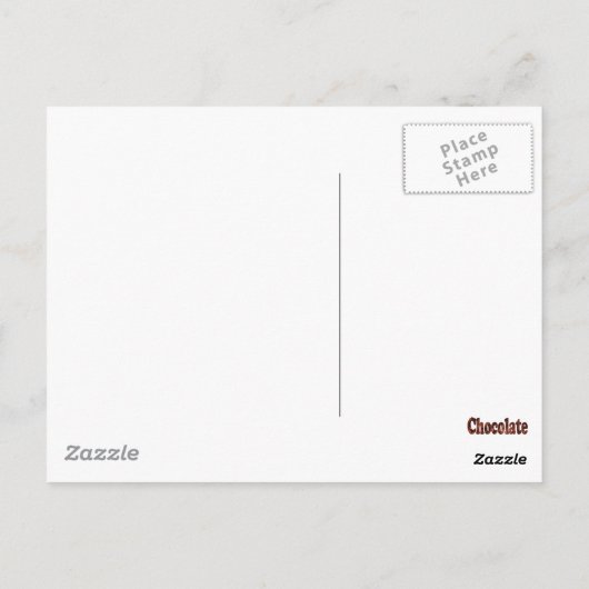 Grappig als het gaat om chocolade, tel me dan in briefkaart (Achterkant)