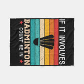 Grappig als het gaat om Dminton, tel me dan in Fleece Deken (Voorkant (Horizontaal))