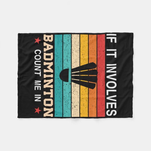 Grappig als het gaat om Dminton, tel me dan in Fleece Deken (Voorkant (Horizontaal))