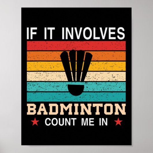 Grappig als het gaat om Dminton, tel me dan in Poster (Voorkant)