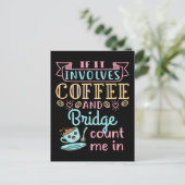 Grappig als het gaat om koffie en een brug briefkaart (Staand voorkant)
