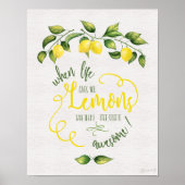 Grappig als het leven je citroenen Poster geeft (Voorkant)