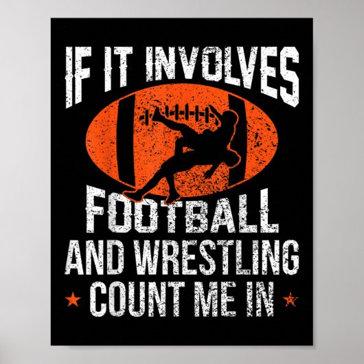 Grappig als het over voetbal en worstelen gaat Tel Poster (Voorkant)