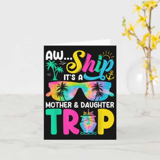 Grappig als het schip een moeder dochter reis moed kaart (Gele Bloem)