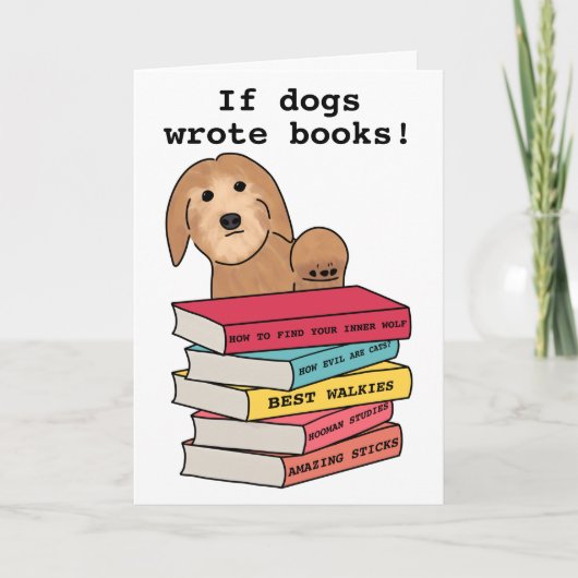 Grappig als honden boeken schrijven kaart (Voorkant)