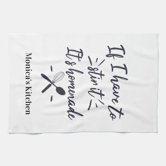 grappig als ik het moet roeren, het is zelfgemaakt theedoek (Horizontaal)