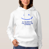 Grappig "Als ik lach, moet je rennen" vrouwen Hoodie (Voorkant)