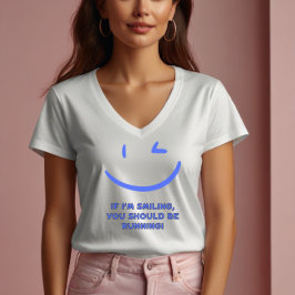 Grappig "Als ik lach, moet je rennen" vrouwen T-shirt