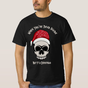Grappig als je dood bent in Skull-kerst T-shirt