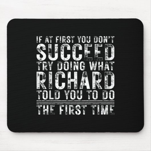 Grappig als je in eerste instantie niet slaagt voo muismat (Voorkant)