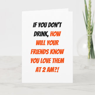 Grappig als je Mannen niet Drink, je vrienden Humo Feestdagen Kaart