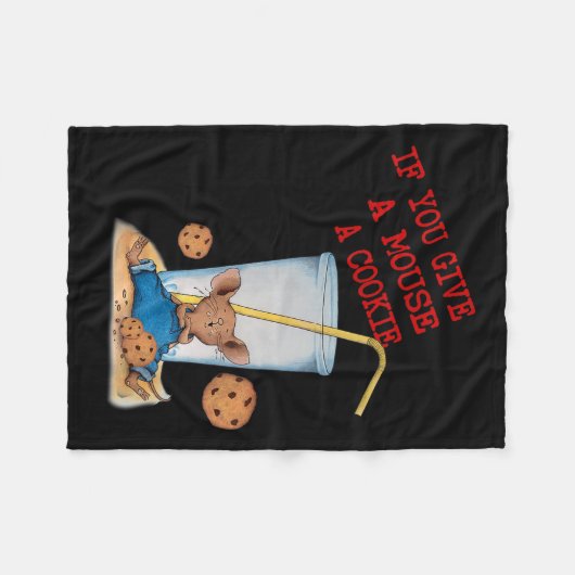 Grappig als je muis een koekjeskostuum verjaardag  fleece deken (Voorkant (Horizontaal))