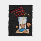 Grappig als je muis een koekjeskostuum verjaardag  fleece deken (Voorkant)