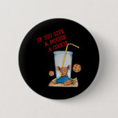 Grappig als je muis een koekjeskostuum verjaardag  ronde button 5,7 cm (Voorkant)