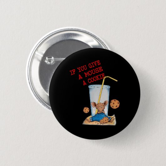 Grappig als je muis een koekjeskostuum verjaardag ronde button 5,7 cm (Voorkant /achterkant)