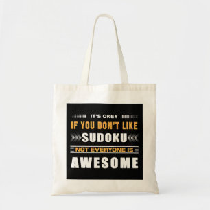 Grappig als je niet houdt van sudoku voor puzzelsp tote bag