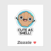 Grappig als Shell Grappig Seashell Pun Sticker (Vel)