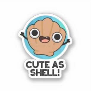 Grappig als Shell Grappig Seashell Pun Sticker