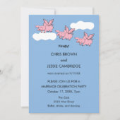 Grappig als varkens eindelijk getrouwd zijn kaart (Voorkant)