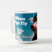 Grappig als varkens vliegen koffiemok (Voorkant links)