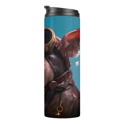 Grappig als varkens vliegen thermosbeker (Geroteerd rechts)