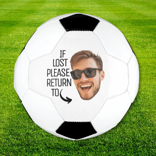 Grappig Als Verloren Bij Mannen Gezicht Foto Voetbal