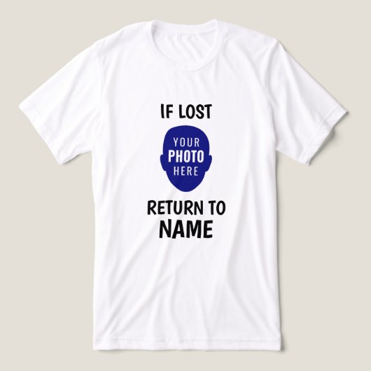 Grappig Als Verloren, Terug Naar Aangepaste Foto G Tri-Blend Shirt (Design voorkant)
