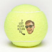 Grappig als verloren terugkeer naar Mannen gezicht Tennisballen (Voorkant)