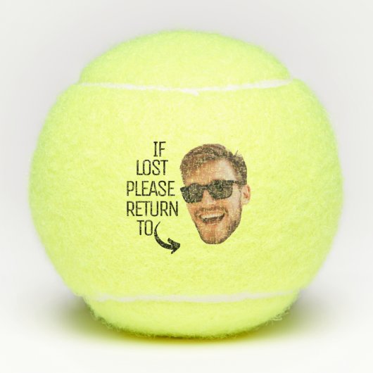 Grappig als verloren terugkeer naar Mannen gezicht Tennisballen (Voorkant)