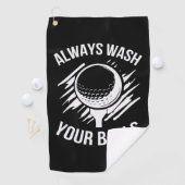 Grappig, altijd met je ballen golfhanddoek (Insitu)