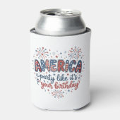 Grappig Amerika Feest als het je verjaardag is Blikjeskoeler (Blikje Voorkant)