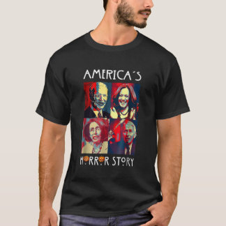 Grappig amerika horror verhaal biden halloween cos t-shirt