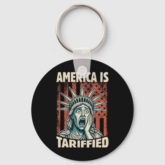 Grappig Amerika is zo getarifeerd Trump tarieven m Sleutelhanger (Voorkant)