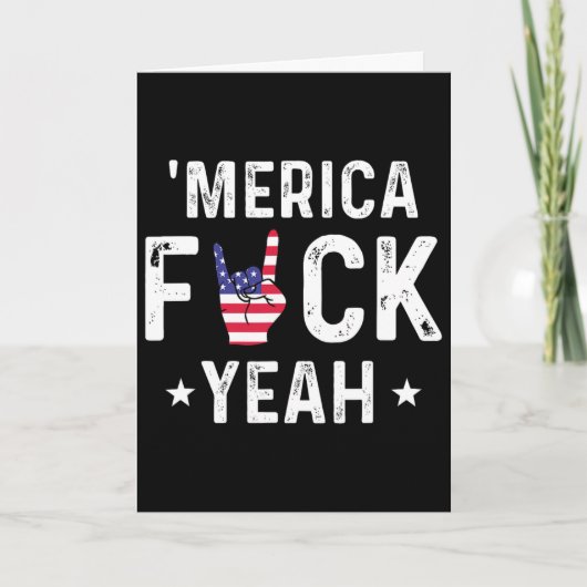 Grappig Amerika Ja 4 juli Kaart (Voorkant)