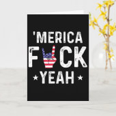 Grappig Amerika Ja 4 juli Kaart (Gele Bloem)