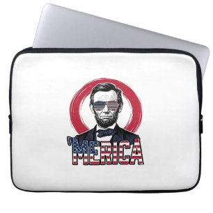 Grappig Amerika Patriotisch President Vintage Vect Laptop Sleeve
