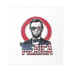 Grappig Amerika Patriotisch President Vintage Vect Notitieblok