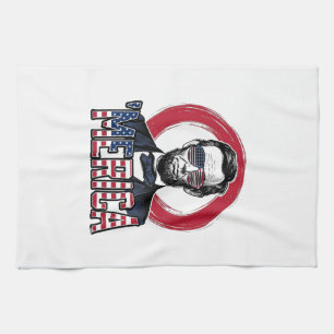 Grappig Amerika Patriotisch President Vintage Vect Theedoek