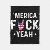 Grappig Amerika Yeah 4 juli Fleece Deken (Voorkant)