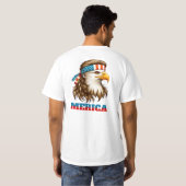 Grappig Amerikaans Eagle T-shirt (Achterkant volledig)