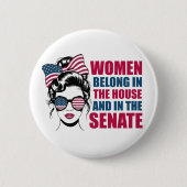 Grappig Amerikaans feministisch citaat Ronde Button 5,7 Cm (Voorkant)