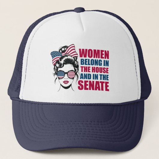 Grappig Amerikaans feministisch citaat Trucker Pet (Voorkant)