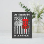 Grappig Amerikaans Flag Ultimate Frisbee Quote Briefkaart (Staand voorkant)