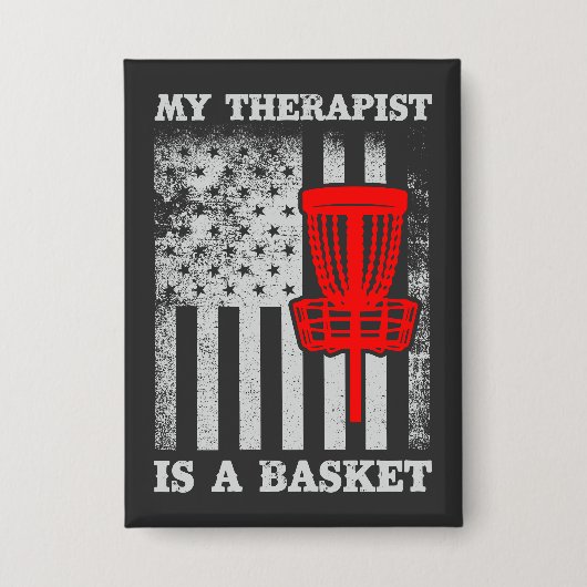 Grappig Amerikaans Flag Ultimate Frisbee Quote Button (Voorkant)