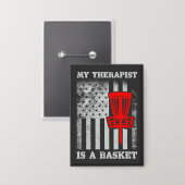 Grappig Amerikaans Flag Ultimate Frisbee Quote Button (Voorkant / Achterkant)